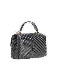 PINKO LOVE LADY PUFF Mini sac &agrave; main, avec bandouli&egrave;re noir-or antique - Sacs pour Femme - 3