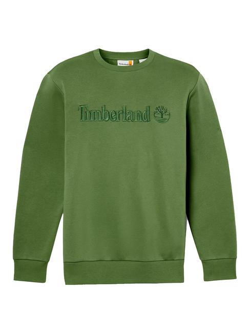 EMBROIDERY TONAL Sweat-shirt à col rond noir/vert forêt - Pulls molletonnés