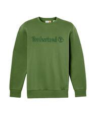 TIMBERLAND EMBROIDERY TONAL Sweat-shirt à col rond noir/vert forêt - Pulls molletonnés - 4