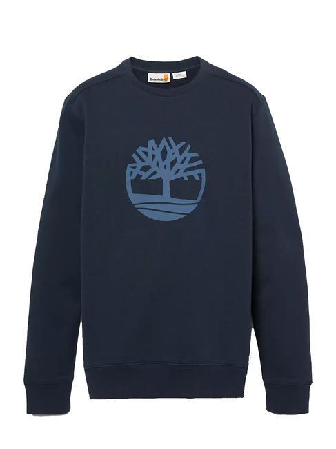 TREE LOGO Sweat col rond saphir noir - Pulls molletonn&eacute;s
