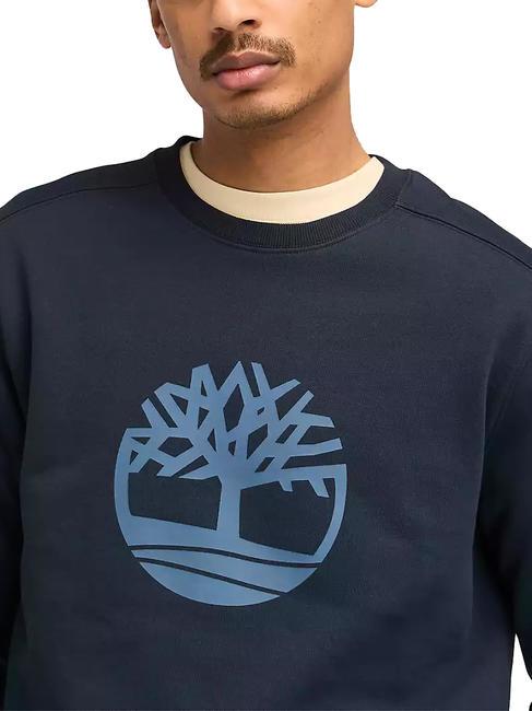 TREE LOGO Sweat col rond saphir noir - Pulls molletonn&eacute;s