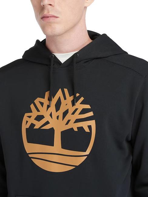 TREE LOGO Sweatshirt &agrave; capuche noir / botte de bl&eacute; - Pulls molletonn&eacute;s
