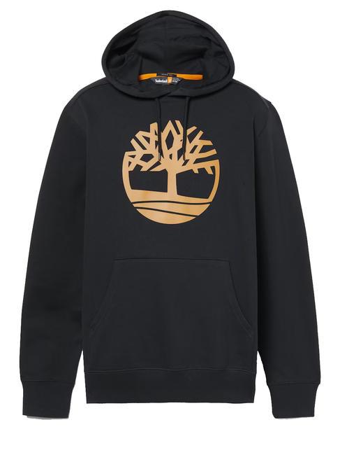 TREE LOGO Sweatshirt à capuche noir / botte de blé - Pulls molletonnés