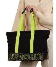 LOVE MOSCHINO FREE TIME  Acheteur en toile Noir - Sacs pour Femme - 5