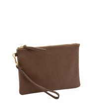 LESAC ROBERTA Pochette en cuir Dollar taupe - Sacs pour Femme - 2