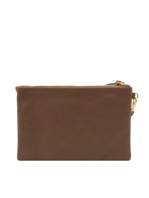 ROBERTA Pochette en cuir Dollar taupe - Sacs pour Femme