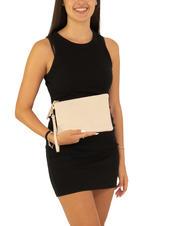 LESAC ROBERTA Pochette en cuir Dollar lait - Sacs pour Femme - 4