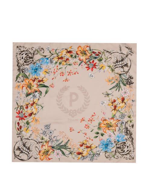 FLOWERS TWILL Foulard beige - Écharpes