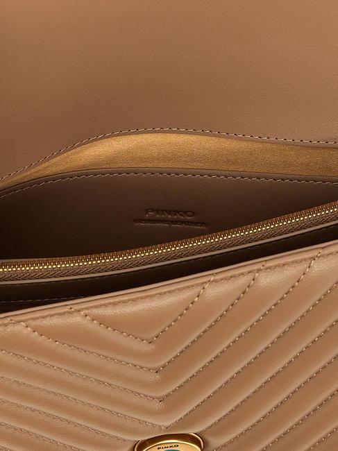 CLASSIC LOVE ONE Sac en cuir nappa biscuit au gingembre-or antique - Sacs pour Femme