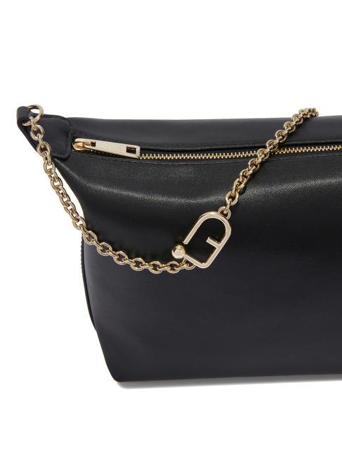 NUVOLA Mini sac porté épaule en cuir Noir - Sacs pour Femme