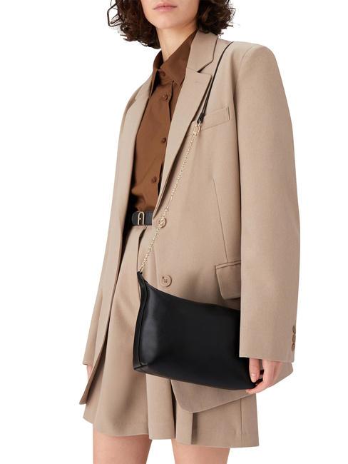 NUVOLA Mini sac porté épaule en cuir Noir - Sacs pour Femme