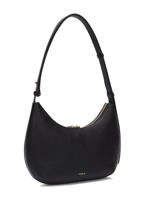 GOCCIA Sac bandoulière en cuir martelé Noir - Sacs pour Femme