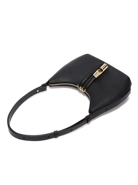 GOCCIA Sac bandoulière en cuir martelé Noir - Sacs pour Femme