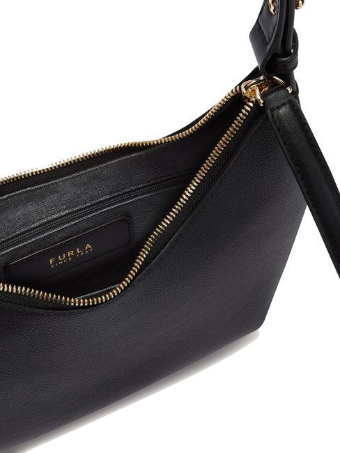 GOCCIA Sac bandoulière en cuir martelé Noir - Sacs pour Femme