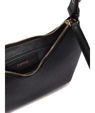 FURLA GOCCIA Sac bandoulière en cuir martelé Noir - Sacs pour Femme - 5