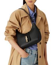 FURLA GOCCIA Sac bandoulière en cuir martelé Noir - Sacs pour Femme - 6