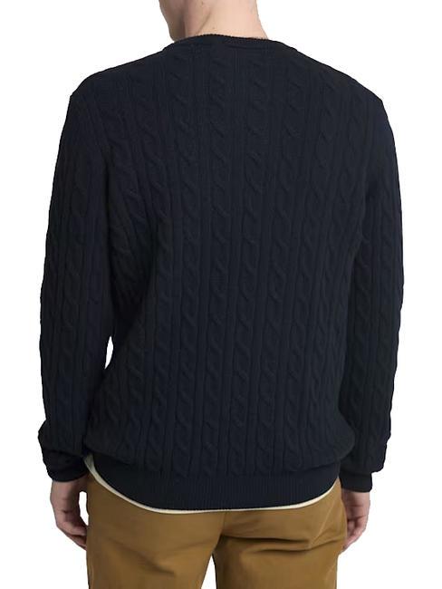 P-B LAMBWOOL Pull ras du cou en laine mélangée saphir foncé/denim foncé - Pulls pour hommes