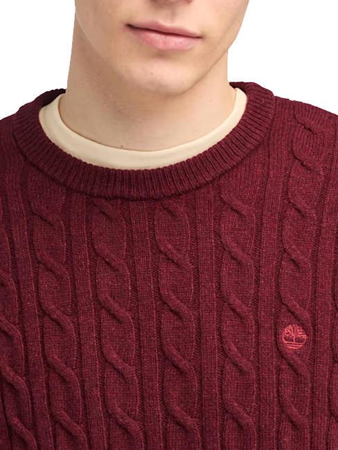 P-B LAMBWOOL Pull ras du cou en laine mélangée bruyère de Cordoue - Pulls pour hommes