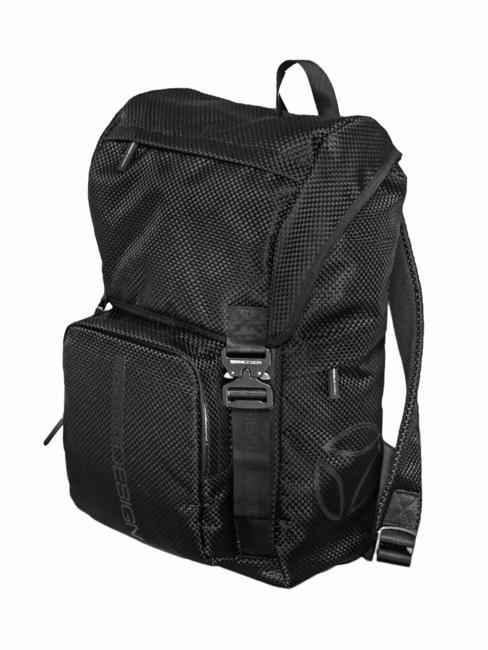 ECO CARBON URBAN Sac &agrave; dos en polyester recycl&eacute; noirlogonoir - Sacs &agrave; dos pour l'&Eacute;cole & les Loisirs