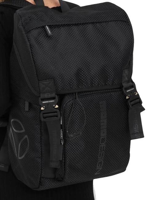 ECO CARBON URBAN Sac &agrave; dos en polyester recycl&eacute; noirlogonoir - Sacs &agrave; dos pour l'&Eacute;cole & les Loisirs