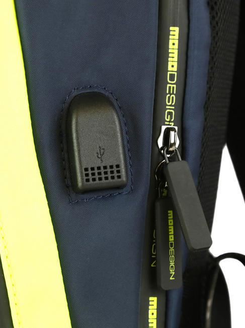 LOGO PATCH Sac &agrave; dos bleu/fluo - Sacs &agrave; dos pour ordinateur portable