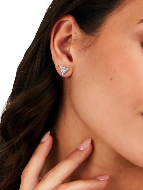 TRILLIANT Boucles d'oreilles triangle avec zircons ARGENT - Boucles d'oreilles