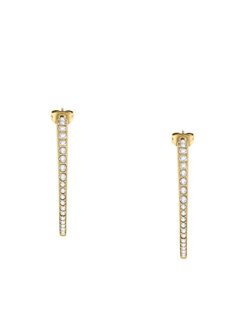 POETICA Boucles d'oreilles demi-cercle avec cristaux ARGENT - Boucles d'oreilles