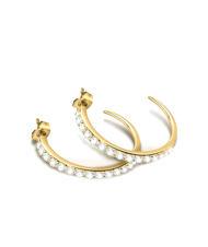 MORELLATO POETICA Boucles d'oreilles demi-cercle avec cristaux ARGENT - Boucles d'oreilles - 5