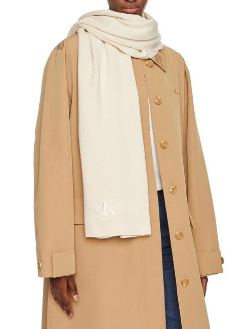 CK JEANS MONOGRAM EMBRO Écharpe en polyester recyclé bouleau - Écharpes