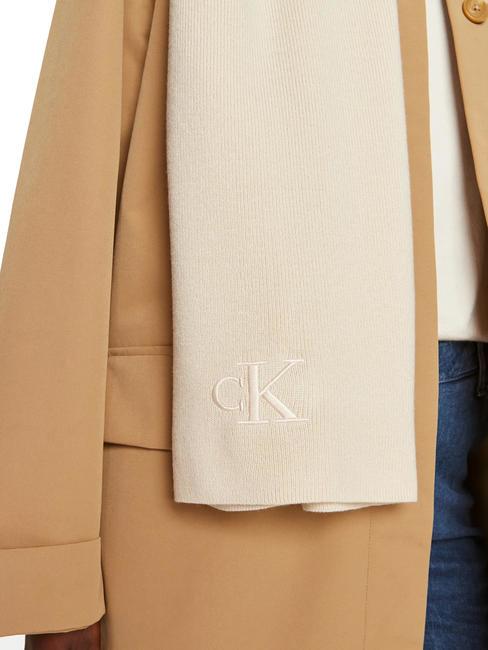 CK JEANS MONOGRAM EMBRO Écharpe en polyester recyclé bouleau - Écharpes