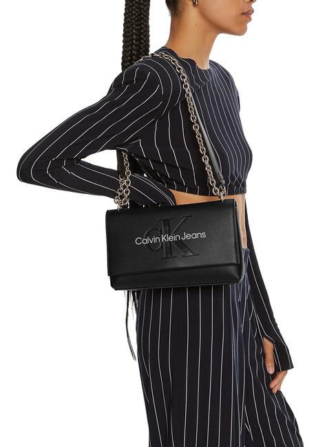 SCULPTED Convertible Sac porté épaule/à bandoulière noir/neutre - Sacs pour Femme