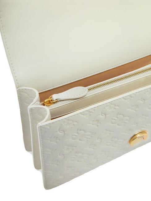 LOVE ONE CLASSIC Sac bandoulière/épaule blanc de soie-or antique - Sacs pour Femme