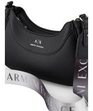 ARMANI EXCHANGE SMALL HOBO sac d'&eacute;paule Noir - Sacs pour Femme - 4