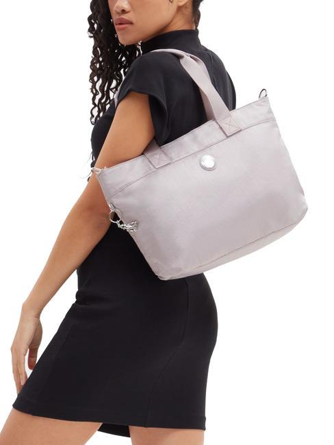 COLISSA S Sac cabas avec bandoulière argent brillant - Sacs pour Femme
