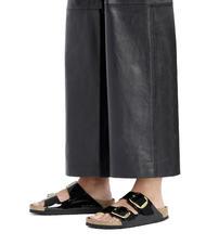 BIRKENSTOCK ARIZONA BIG BUCKLE Pantoufle brevet&eacute;e noir - Chaussures Femme - 8