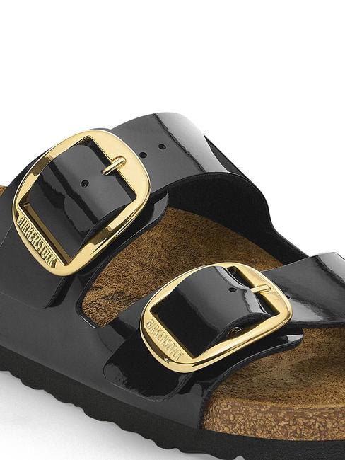 ARIZONA BIG BUCKLE Pantoufle brevet&eacute;e noir - Chaussures Femme