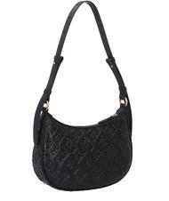 PINKO HALF MOON MINI  Sac bandouli&egrave;re, en cuir noir-or antique - Sacs pour Femme - 2