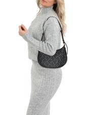 PINKO HALF MOON MINI  Sac bandouli&egrave;re, en cuir noir-or antique - Sacs pour Femme - 4