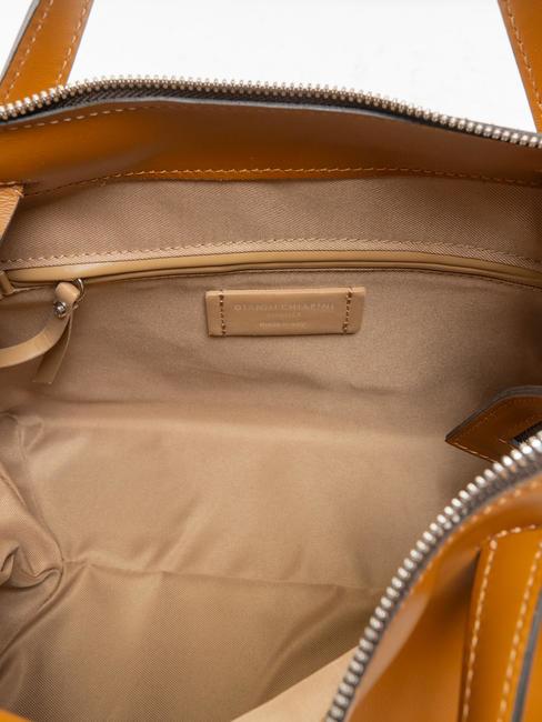 ORIGAMI Sac à main, avec bandoulière, en cuir bronzage - Sacs pour Femme