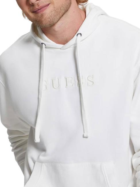 FINCH TERRY Sweat-shirt oversize avec poche et capuche blanc sel multi - Pulls molletonnés