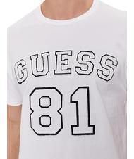 GUESS 81 PATCH T-shirt en coton blanc pur - T-shirt - 3
