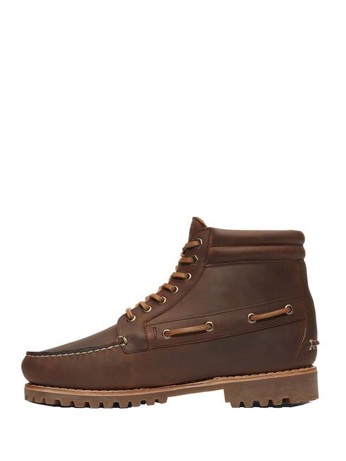 AUTHENTIC Lace Up Bottines en cuir brun - Chaussures Homme