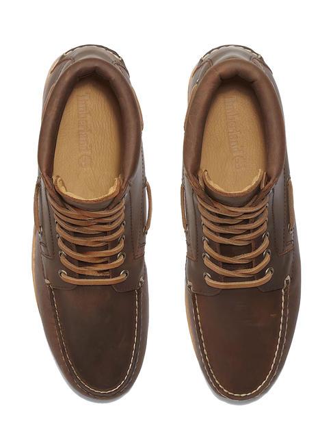 AUTHENTIC Lace Up Bottines en cuir brun - Chaussures Homme
