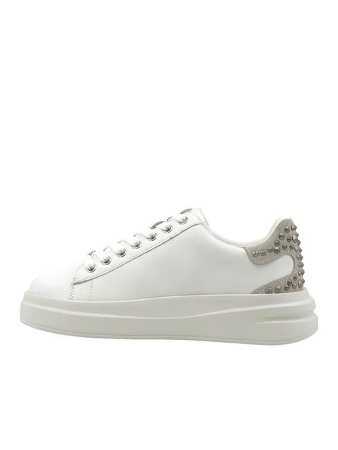 ELBINA Baskets en cuir avec clous BLANC / OUI - Chaussures Femme