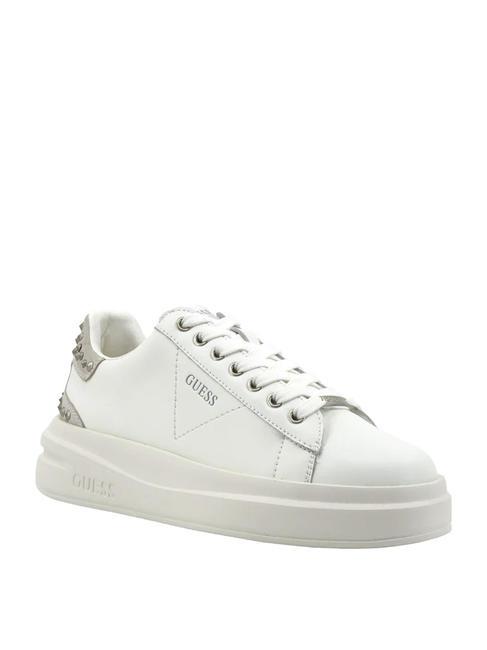 ELBINA Baskets en cuir avec clous BLANC / OUI - Chaussures Femme