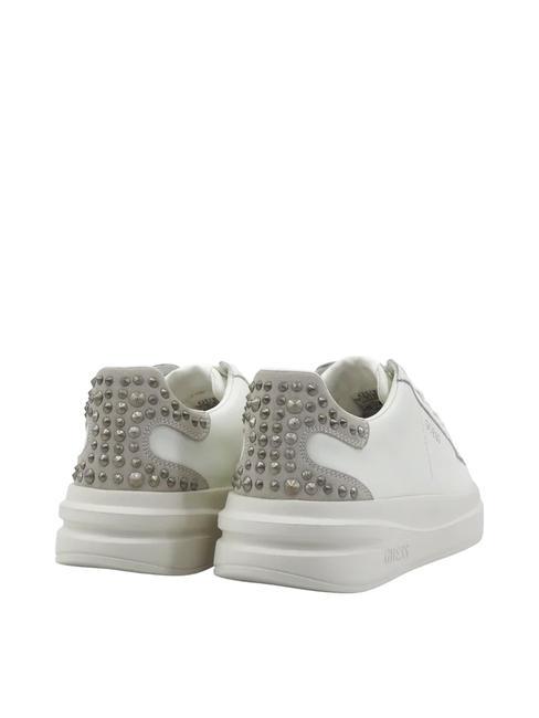 ELBINA Baskets en cuir avec clous BLANC / OUI - Chaussures Femme
