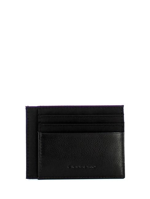 P16  Porte-carte plat chevron noir - Portefeuilles Homme