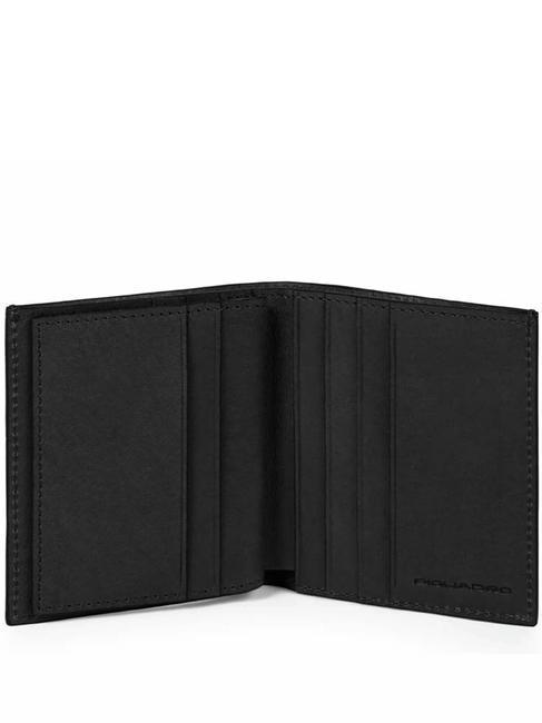 BLACK SQUARE  Portefeuille vertical en cuir noir - Portefeuilles Homme