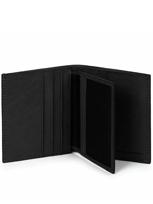 BLACK SQUARE  Portefeuille vertical en cuir noir - Portefeuilles Homme