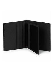 PIQUADRO BLACK SQUARE  Portefeuille vertical en cuir noir - Portefeuilles Homme - 3